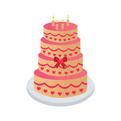 Free vector delicious cake illustration