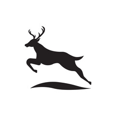 Deer and horns simple icon,illustration design template.