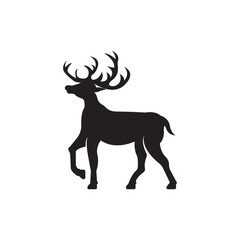 Deer and horns simple icon,illustration design template.