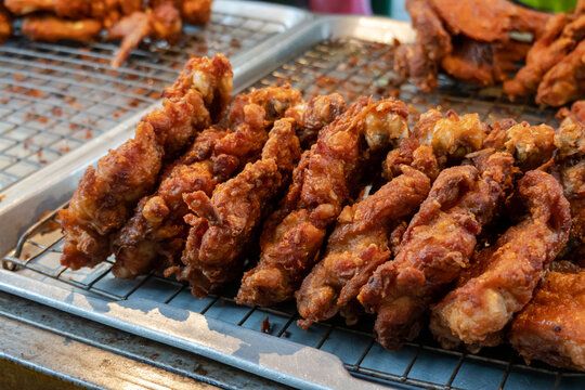 Deep fried chickens, A street food in Thailand