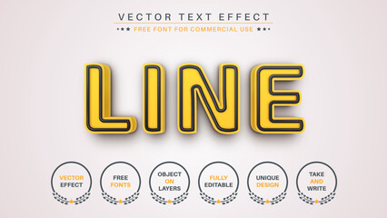 Abstract Yellow - Editable Text Effect, Font Style