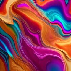 Obraz premium abstract close up colorful fluid liquid cosmetic, generative art by A.I