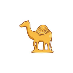 camel icon in gold color Ramadan and Islamic Eid