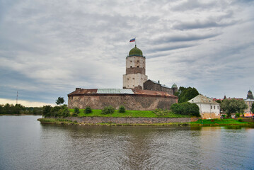 Medieval russian Vyborg Castle State Museum, Swedish-built medieval fortress on the island, Vyborg, Russia