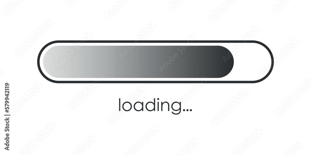 Poster loading bar icon in flat style. progress indicator vector illustration on isolated background. downl