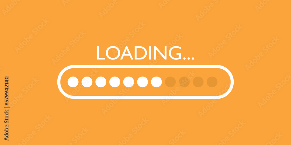Poster loading bar icon in flat style. progress indicator vector illustration on isolated background. downl