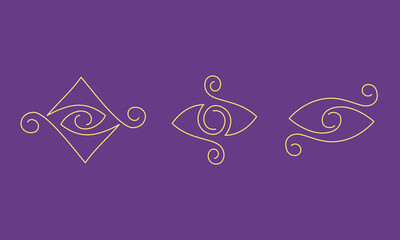 Linear Eye & Mindfulness Icons, Eye & Mindfulness Logo