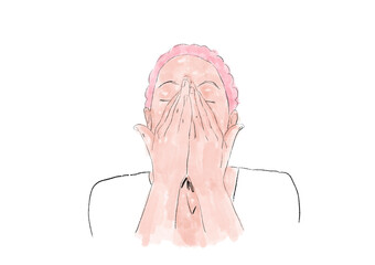 anatomy of the human head, woman crying ,cry  
