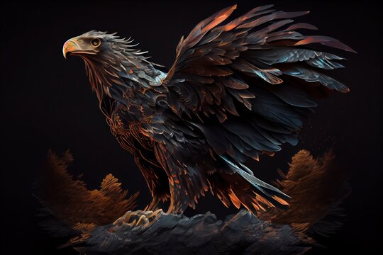 Eagle illustration. Generative AI