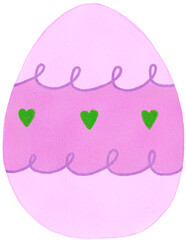 easter egg watercolor hand drawn png