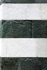 Detail of the facade of the Cathedral of Santa Maria del Fiore in Florence, Italy