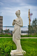 Statue of Venus with a butterfly in Alleya Statuy of Ermitazh-Vyborg, Vyborg, Russia