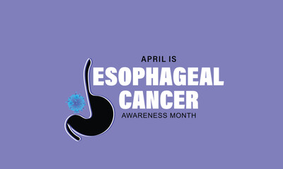 Obraz premium April is Esophageal cancer awareness month. Template for background, banner, card, poster 