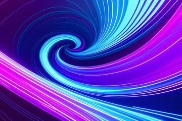 3D Render Of An Abstract Holographic Purple Sculpture
