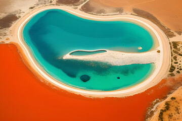 Obraz premium Abstract salt lake art