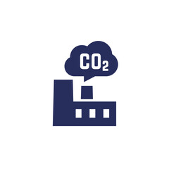carbon emissions of factory icon