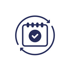 monthly subscription automatic renewal icon - obrazy, fototapety, plakaty