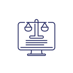 online legal help line icon with a computer