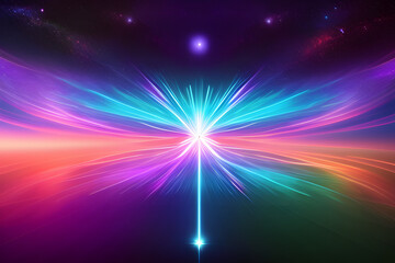 Fototapeta premium Unique Multicolored 3d Rendering Computer Generated Illustration Of A Higher Dimension Heaven's Gate Artwork