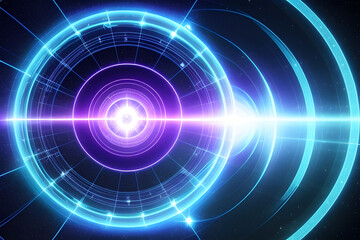 3d rendering illustration of a warp portal to another world and dimension