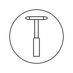 Neurologist hammer linear icon. Medicine, neurology