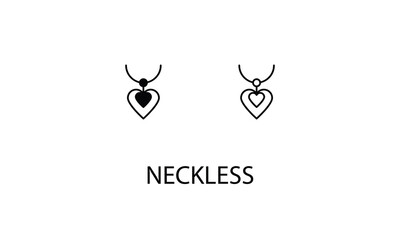 Necklace double icon design stock illustration