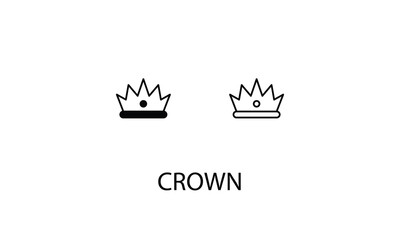Crown double icon design stock illustration