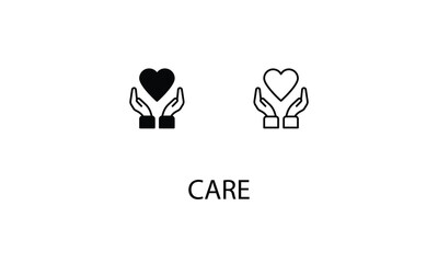 Care double icon design stock illustration
