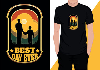 Retro Vintage Father's Day T-shirt Design