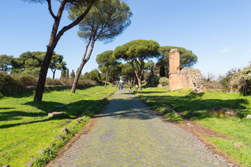 Appia antica (Old Appia) near Rome, Italy