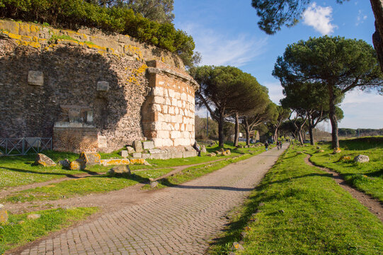 Appia antica (Old Appia) near Rome, Italy