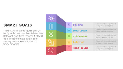 smart business model to guide goals infographic with box table shadow 3d style concept for slide presentation