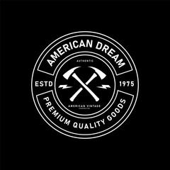 Vintage badges thsirt design