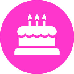 Birthday cake vector icon