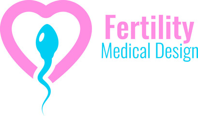 Fertility clinic vector medical logo
