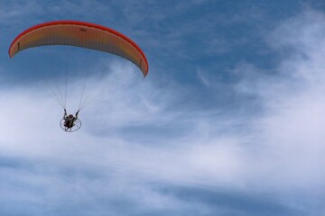 paraglider in the sky