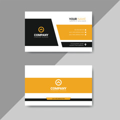 Simple clean and elegant modern business card template layout design. Creative orange color business card design