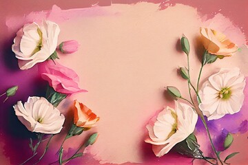  flowers, watercolor style, AI Generated