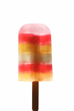 Close-up of popsicle against white background