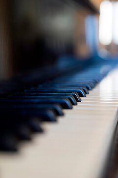 Close-up of piano
