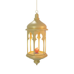 3D ramadhan lantern transparent background