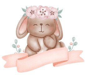 watercolor easter bunny