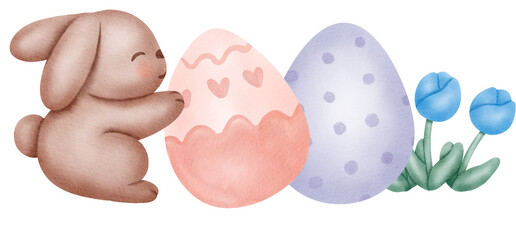 watercolor easter bunny