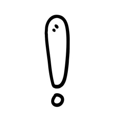 Vector Illustration of Hand drawn Exclamation Mark Doodle art style