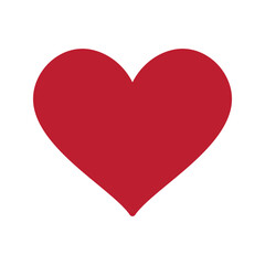 Love heart design icon flat