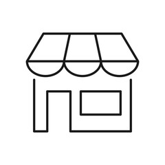 Online store market vector icon 