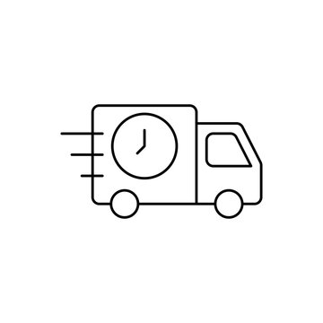 transportation icon. Fast moving shipping delivery truck vector illustration