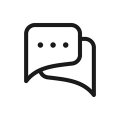 Chat icon, symbol of message vector icon
