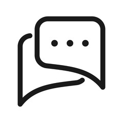 Chat icon, symbol of message vector icon