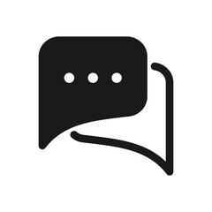 Chat icon, symbol of message vector icon